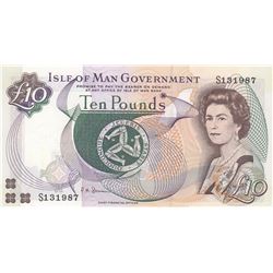 Isle of Man, 10 Pounds, 1998, UNC, p44bbr/Queen Elizabeth II Portrait, Serial No: S131987