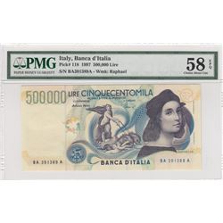 Italy, 500.000 Lire, 1997, AUNC, p118br/PMG 58 EPQ, serial number: BA 391389A