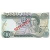 Image 1 : Jersey, 10 Pounds, 1976, UNC, p13a, SPECIMENbr/Queen Elizabeth II portrait, serial number: *003779