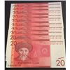Image 1 : Kyrgyzstan, 20 Som, 2016, UNC, p24, (Total 10 banknotes)br/Some of the banknotes are serial follow-u
