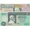 Image 1 : Libya, 10 Dinars (2), 1991/2002, XF, p61, p66, (Total 2 banknotes)br/serial numbers: 4 1/34 411142, 