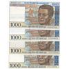 Image 1 : Madagascar, 1.000 Francs (4), 1994, XF, p76, (Total 4 banknotes)br/