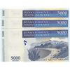 Image 2 : Madagascar, 5.000 Ariary, 2008, UNC, p93, (Total 3 consecutive banknotes)br/serial numbers. B8897649