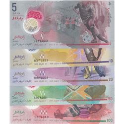Maldives, 5 Rupiah, 10 Rupiah, 20 Rupiah, 50 Rupiah and 100 Rupiah, 2015, UNC, SET, (Total 5 baknote