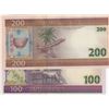 Image 2 : Mauritania, 100 Ouguiya and 200 Ouguiya, 2004, UNC, p10, p11, (Total 2 banknotes)br/serial numbers: 