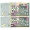 Image 2 : Mauritius, 200 Rupees, 2014, UNC, p61, (Total 2 banknotes)br/serial number: CA 477112 and CA 477181