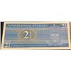 Image 2 : Netherlands Antilles, 2,5 Gulden, 1970, UNC, p21abr/serial number: D0512579, Jetliner Figure at Fron