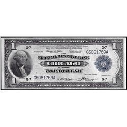 1918 $1 Federal Reserve Bank Note Chicago