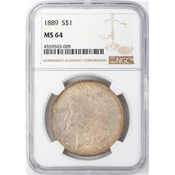 1889-S $1 Morgan Silver Dollar NGC MS64