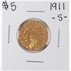 Image 1 : 1911-S $5 Indian Head Half Eagle Gold Coin
