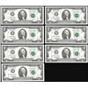 Image 1 : Lot of (7) Consecutive 1995 $2 Federal Reserve STAR Notes Atlanta