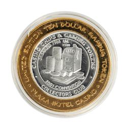 .999 Fine Silver Plaza Casino Las Vegas, NV $10 Limited Edition Gaming Token