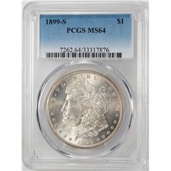 1899-S $1 Morgan Silver Dollar Coin PCGS MS64