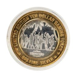 .999 Fine Silver Tropicana Las Vegas, Nevada $10 Limited Edition Gaming Token