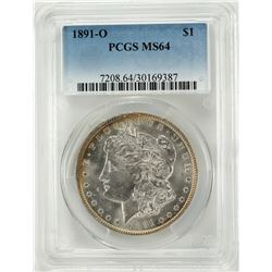 1891-O $1 Morgan Silver Dollar Coin PCGS MS64