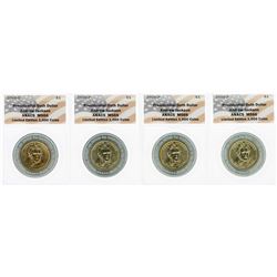 Lot of (4) 2008 Presidential Oath Dollar Coins ANACS MS66