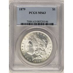 1879 $1 Morgan Silver Dollar Coin PCGS MS63