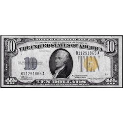 1934A $10 North Africa WWII Emergency Issue Silver Certificate Note