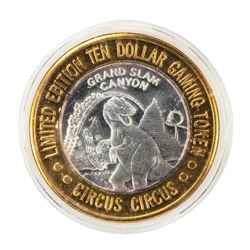 .999 Silver Circus Circus Las Vegas, NV $10 Casino Limited Edition Gaming Token