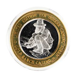 .999 Silver Gold Ranch Casino Verdi, Nevada $10 Casino Limited Edition Gaming Token