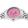 Image 3 : Rolex Mens Stainless Steel Pink Diamond 36MM Datejust Wristwatch