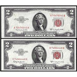 Lot of 1953B & 1953C $2 Legal Tender Notes