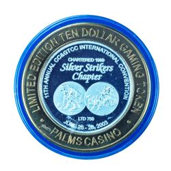 .999 Silver Palms Casino Las Vegas, NV $10 Casino Limited Edition Gaming Token