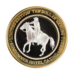 .999 Silver Sundowner Hotel Casino Reno, NV $10 Casino Limited Edition Gaming Token