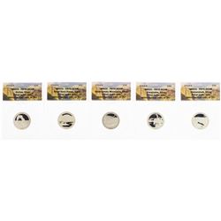 Lot of (5) 2014-S Proof Silver America Beautiful Quarter Coins ANACS PR70 DCAM