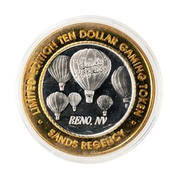 .999 Silver Sands Regency Reno, Nevada $10 Casino Limited Edition Gaming Token