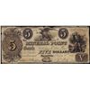 Image 1 : 1838 $5 Mineral Point Bank Wisconsin Obsolete Note