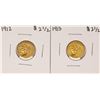 Image 1 : Lot of 1912-1913 $2 1/2 Indian Head Quarter Eagle Gold Coins