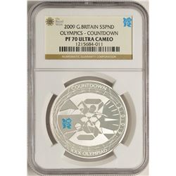 2009 Great Britain 5 Pounds Olympics Commemorative Silver Coin NGC PF70 Ultra Cameo