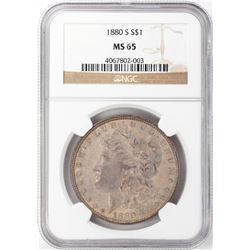 1880-S $1 Morgan Silver Dollar NGC MS65 Nice Toning