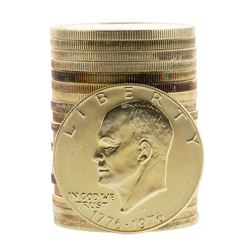 Roll of (20) Brilliant Uncirculated 1976-S Bicentennial 40% Silver Ike Dollar Coins