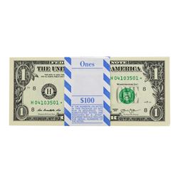 Pack of (100) Consecutive 2013 $1 Federal Reserve STAR Notes St. Louis
