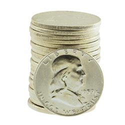 Roll of (20) Brilliant Uncirculated 1959 Franklin Half Dollar Coins