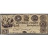 Image 1 : 1838 $20 Mineral Point Bank Wisconsin Obsolete Note