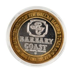 .999 Silver Barbary Coast Las Vegas, Nevada $10 Limited Edition Gaming Token