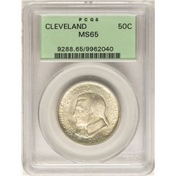 1936 Cleveland Commemorative Half Dollar Coin PCGS MS65 Old Green Holder