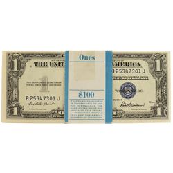 Pack of (100) Consecutive 1935F $1 Silver Certificate Notes