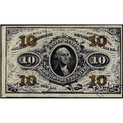 March 3, 1863 Second Issue 10 Cent Fractional Currency Note