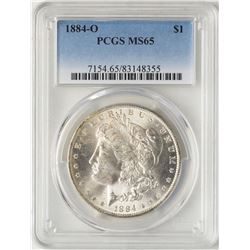 1884-O $1 Morgan Silver Dollar Coin PCGS MS65