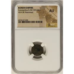 Constantius II, 337-361 AD Ancient Roman Empire Coin NGC AU