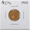Image 1 : 1910 $2 1/2 Indian Head Quarter Eagle Gold Coin