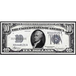 1934 $10 Silver Certificate Note