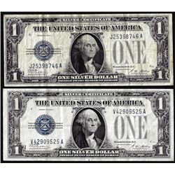 Lot of (2) 1928A $1 Funnyback Silver Certificate Notes