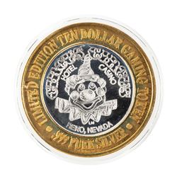 .999 Fine Silver Circus Circus Reno, Nevada $10 Limited Edition Gaming Token