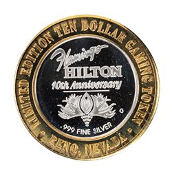 .999 Fine Silver Flamingo Reno, Nevada $10 Limited Edition Gaming Token