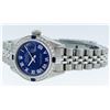 Image 4 : Rolex Ladies Stainless Steel Blue Diamond & Sapphire Datejust Wristwatch